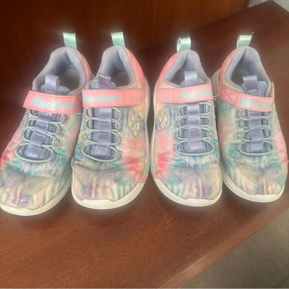 Skechers Kids' Colorful Tie-Dye Sneakers *Matching Twin set 2 prs
